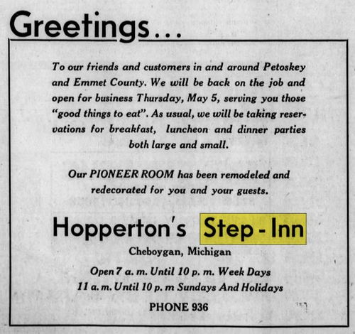 Step Inn - May 1955 Ad Remodeled